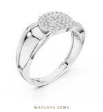 Load image into Gallery viewer, Maylaya Gems pave wave lab-grown diamond band in white gold