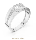 Load image into Gallery viewer, Maylaya Gems polished square lab-grown diamond band in white gold