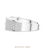 Load image into Gallery viewer, Maylaya Gems wide pave lab-grown diamond band in white gold