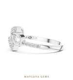 Load image into Gallery viewer, Maylaya Gems looped bow lab-grown diamond ring in white gold