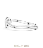 Load image into Gallery viewer, Maylaya Gems infinity twist lab-grown diamond ring in white gold