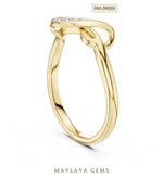 Load image into Gallery viewer, Maylaya Gems infinity twist lab-grown diamond ring in yellow gold