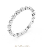 Load image into Gallery viewer, Maylaya Gems round dot eternity lab-grown diamond band in white gold