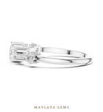 Load image into Gallery viewer, Maylaya Gems graduated five round lab-grown diamond band in white gold