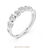Load image into Gallery viewer, Maylaya Gems heart bezel band lab-grown diamond band in white gold