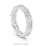 Load image into Gallery viewer, Maylaya Gems cross link eternity band lab-grown diamond band in white gold