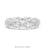 Load image into Gallery viewer, Maylaya Gems cross link eternity band lab-grown diamond band in white gold