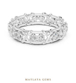 Load image into Gallery viewer, Maylaya Gems cross link eternity band lab-grown diamond band in white gold
