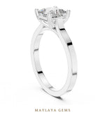 Load image into Gallery viewer, Maylaya Gems princess solitaire lab-grown diamond ring in white gold