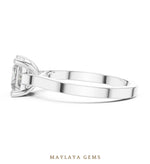 Load image into Gallery viewer, Maylaya Gems princess solitaire lab-grown diamond ring in white gold