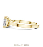 Load image into Gallery viewer, Maylaya Gems princess solitaire lab-grown diamond ring in yellow gold