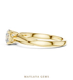 Load image into Gallery viewer, Maylaya Gems round classic solitaire lab-grown diamond ring in yellow gold