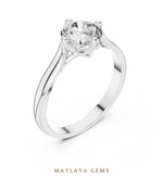 Load image into Gallery viewer, Maylaya Gems round open cathedral solitaire lab-grown diamond ring in white gold