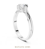 Load image into Gallery viewer, Maylaya Gems round open cathedral solitaire lab-grown diamond ring in white gold