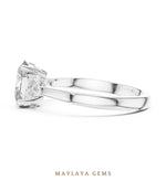 Load image into Gallery viewer, Maylaya Gems oval trillion trilogy lab-grown diamond ring in white gold