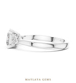 Load image into Gallery viewer, Maylaya Gems princess trillion trilogy lab-grown diamond ring in white gold