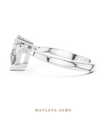 Load image into Gallery viewer, Maylaya Gems pear tapered baguette trilogy lab-grown diamond ring in white gold