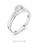 Load image into Gallery viewer, Maylaya Gems round u gallery solitaire lab-grown diamond ring in white gold