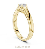 Load image into Gallery viewer, Maylaya Gems round u gallery solitaire lab-grown diamond ring in yellow gold