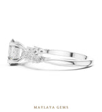 Load image into Gallery viewer, Maylaya Gems elongated cushion pear accent lab-grown diamond ring in white gold