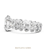 Load image into Gallery viewer, Maylaya Gems oval eternity shank lab-grown diamond ring in white gold