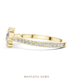 Load image into Gallery viewer, Maylaya Gems east-west marquise pave lab-grown diamond ring in yellow gold