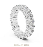 Load image into Gallery viewer, Maylaya Gems oval open gallery eternity band lab-grown diamond band in white gold