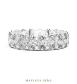Load image into Gallery viewer, Maylaya Gems oval open gallery eternity band lab-grown diamond band in white gold