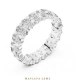 Load image into Gallery viewer, Maylaya Gems oval collet eternity band lab-grown diamond band in white gold