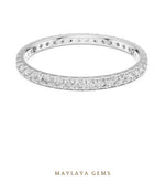 Load image into Gallery viewer, Maylaya Gems round fine eternity band lab-grown diamond band in white gold