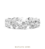 Load image into Gallery viewer, Maylaya Gems pear round alternating eternity band lab-grown diamond band in white gold