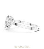 Load image into Gallery viewer, Maylaya Gems pear trilogy lab-grown diamond ring in white gold