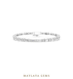 Load image into Gallery viewer, Maylaya Gems men's diamond bracelet — White Gold