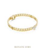 Load image into Gallery viewer, Maylaya Gems men's diamond bracelet — Yellow Gold