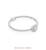 Load image into Gallery viewer, Maylaya Gems lab-grown diamond bracelet in white gold