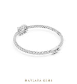 Load image into Gallery viewer, Maylaya Gems lab-grown diamond bracelet in white gold