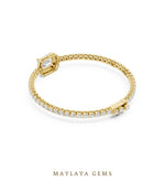 Load image into Gallery viewer, Maylaya Gems lab-grown diamond bracelet in yellow gold