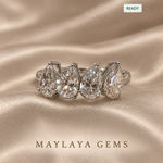 Load image into Gallery viewer, 9K Gold 3.04 ct Pear Diamond Band — 00002/B032