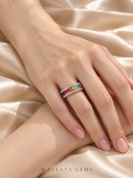 Load image into Gallery viewer, Maylaya Gems E002 ring on a female model hand