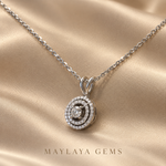 Load image into Gallery viewer, 9K Gold Round Diamond Halo Pendant — J002