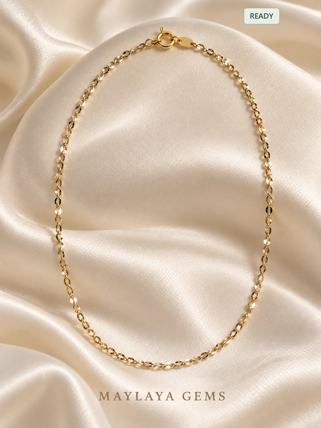 18k gold chain — jf021 — view 1