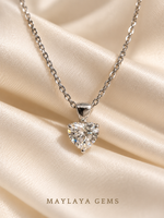 Load image into Gallery viewer, 9K Gold 1.07 ct Heart Diamond Necklace — JF027 — view 2