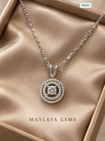 Load image into Gallery viewer, 9K Gold Round Diamond Necklace — JF029 — view 1