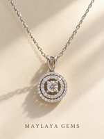Load image into Gallery viewer, 9K Gold Round Diamond Necklace — JF029 — view 2