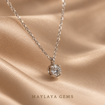 Load image into Gallery viewer, 18K Gold 0.1 ct Round Diamond Pendant Necklace | Maylaya Gems