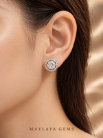 Load image into Gallery viewer, Maylaya Gems MGE4 earrings worn on a model's ear