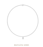 Load image into Gallery viewer, Maylaya Gems necklace in white gold