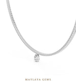 Load image into Gallery viewer, Maylaya Gems necklace in white gold
