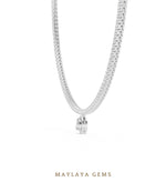 Load image into Gallery viewer, Maylaya Gems necklace in white gold