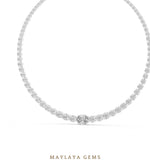 Load image into Gallery viewer, Maylaya Gems necklace in white gold